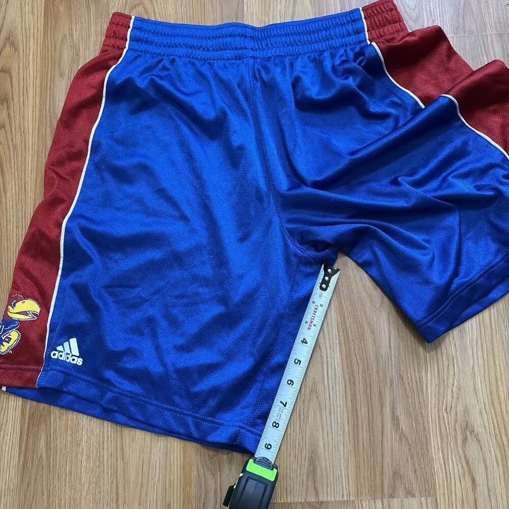 Kansas Jayhawks USA Shorts Mens XL NCAA Basketball Adidas KU Jayhawk